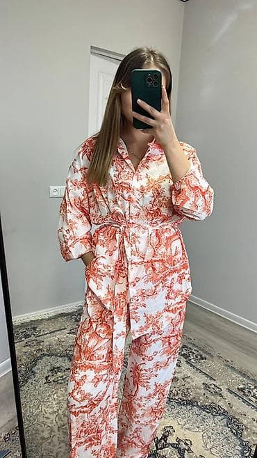 пижама набор: Двойка рубашка и штаны — 7