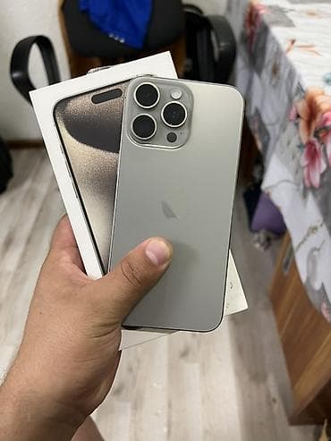 IPhone 15 Pro Max, 256 ГБ, Natural Titanium, Коробка, 85 %