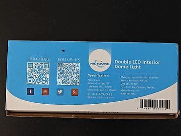 зеркала с подстветкой: Светодиодная LED подсветка салона / Плафон MICTUNING (12V) Продаю — 6