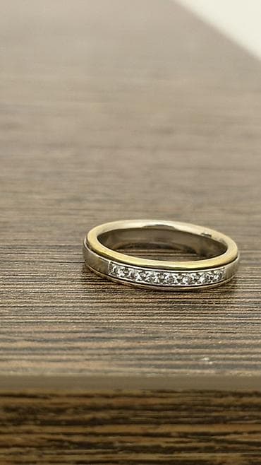 золота: Кольцо с дорожкой из камней 585 вес 5,01 - Двухцветный дизайн — 3