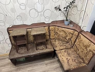 Мебельные гарнитуры: Кухонный мягкий уголок, Б/у, ЛДСП, цвет - Коричневый — 2