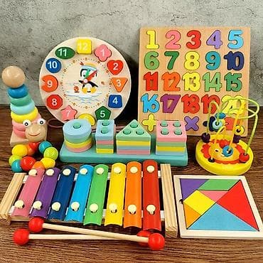 детский кыргыз көйнөк: Набор развивающих деревянных игрушек для малышей В комплекте: - — 6