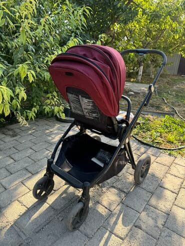 прогулочные коляски для новорожденных: Коляска, цвет - Черный, Б/у — 4