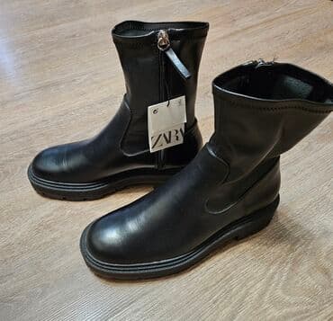 Ботинки и ботильоны: Ботинки, 37, Zara, Новый, цвет - Черный, Самовывоз — 2