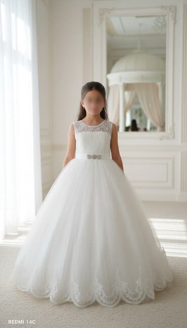 ваеный форма: Детское платье, цвет - Белый, Б/у — 2