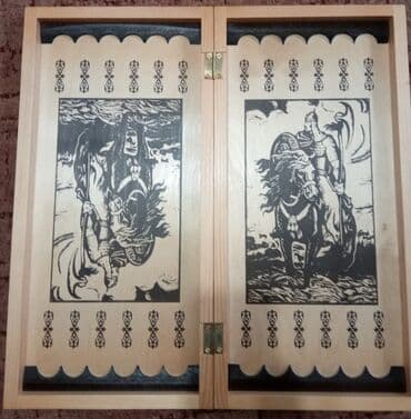 зеркальный кубик: Нарды 50см×50см . Материал : фанера сосна (сухая) домики мфд — 4