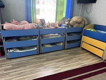 Балдар эмереги: Детские выкатные кровати для детского сада/дома - Модель: компактные — 4