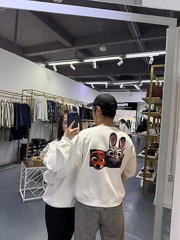 новорожденный одежда: Парные белые свитшоты с принтом В подарок парные браслеты 🐊 - — 4