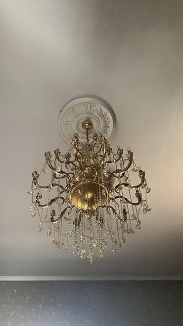 Люстры: Набор потолочных светильников для дома: 1) Классическая хрустальная — 4