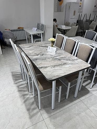 dinner table: Кухонный стол и стул, цвет - Бежевый — 1