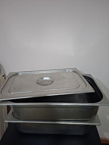 горячие камни: Гастроёмкости из нержавеющей стали GN с крышками + компактный — 1