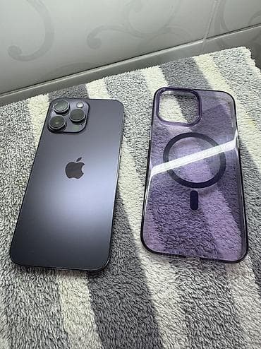 iphone xr red: IPhone 14 Pro Max, Б/у, 256 ГБ, Deep Purple, Чехол, 76 % — 9