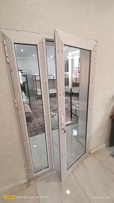 установка дверей кант: Алюминиевое окно на заказ, Тип окна: Витражные, Декоративные особенности: Фрамуга, Бесплатная установка, Без рассрочки — 7