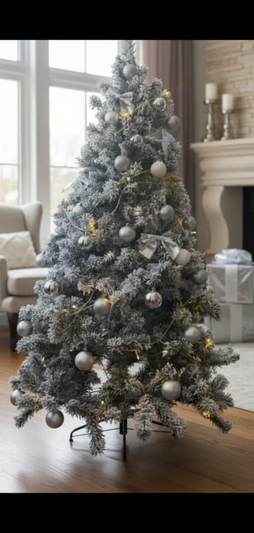 удобрения оптом в бишкеке: Искусственная новогодняя елка с эффектом заснеженных веток. - Цвет — 1