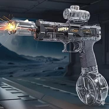 бу тошок: Игрушечный бластер-пистолет с барабанным магазином и прицелом - — 2