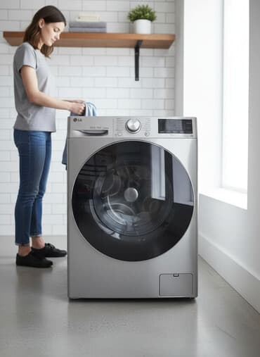 стиральный машина куплю: Стиральная машина LG, Новый, Автомат, До 9 кг, Полноразмерная — 1