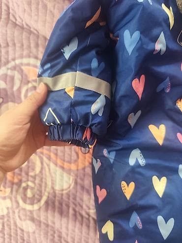 комбез: Детский зимний комбинезон Baby Go + вязаная шапка носили один сезон — 2