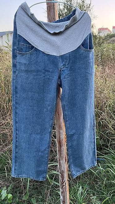 рванные джинсы: Джинсы, Прямые, Китай, Высокая талия, Стрейч, XL — 9