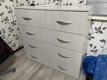 Лесо- и пиломатериалы: Комод для одежды, Без зеркала, ЛДСП, цвет - Серый, Серебристый, Самовывоз — 1