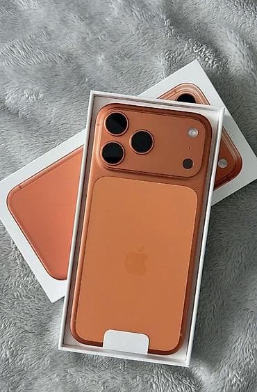 airpods max 1: IPhone 17 Pro Max, Б/у, 512 ГБ, Оранжевый, Зарядное устройство, Защитное стекло, Чехол, 100 % — 1