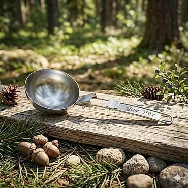 Поварежка складная туристическая - Материал: нержавеющая сталь -
