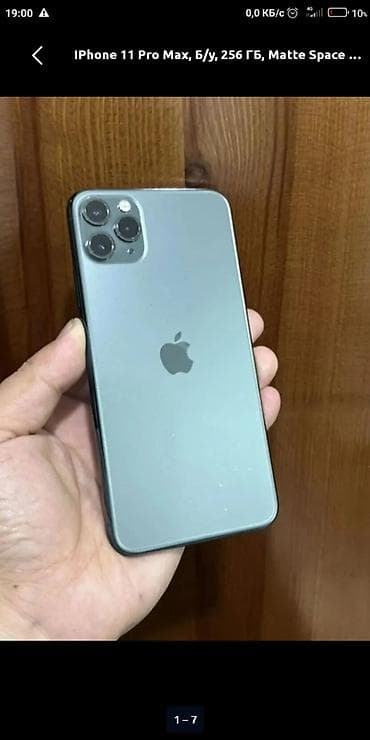 IPhone 11 Pro Max, Б/у, 256 ГБ, Matte Space Gray, Чехол, 100 %