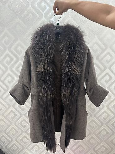 Личные вещи: Пальто, Халат, Осень-весна, Кашемир, По колено, С поясом, M, S — 1