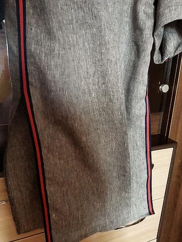 женский халат: Халат- накидка бохо стиль, лён 100% новый, Индия длина 110 см — 4