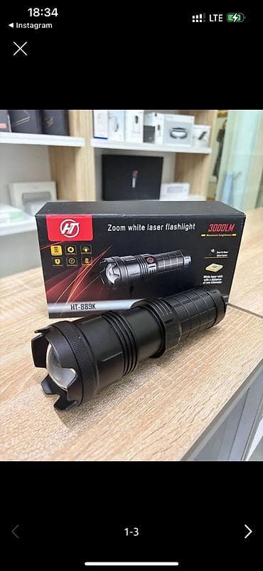 лед балка: Тактический светодиодный фонарь HT-889K (Zoom white laser flashlight) — 2