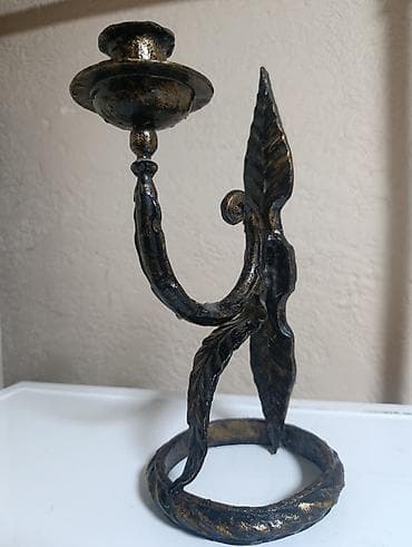 свечи для церкви: Кованый подсвечник ручной работы - Материал: металл, художественная — 1