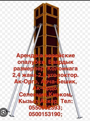 для панели: Опалубка Монолитная, Для фундамента, Для колонн, Комбинированная, 120 * 60 — 1