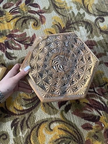 часы из дерева: Резная деревянная шкатулка для украшений/ручек - Материал — 6