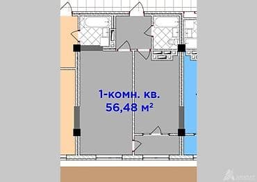 Продажа квартир: 1 комната, 56 м², Элитка, 5 этаж, Готовая ПСО (под самоотделку) — 3