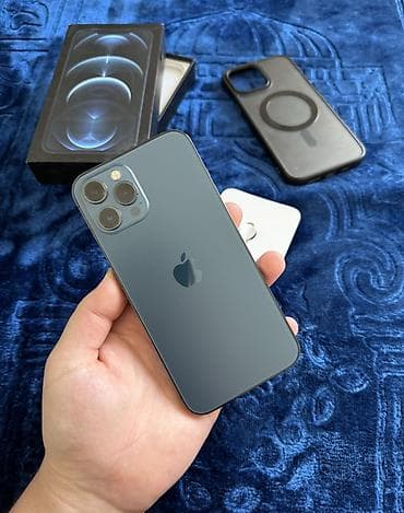mi bent: IPhone 12 Pro Max, Б/у, 128 ГБ, Черный, Зарядное устройство, 100 % — 2