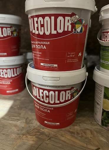Акриловая краска без запаха для пола Olecolor в банке. Предназначена