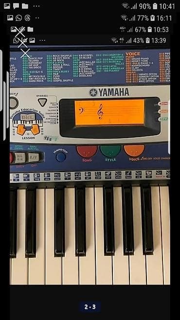 ямаха синтезаторы: YAMAHA PSR-260. Отлично работает. Клавиатура: 61 клавиша (5 октав) — 2