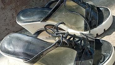 обувь летний: Женские сабо на массивной платформе и каблуке - Цвет: верх — черный — 4