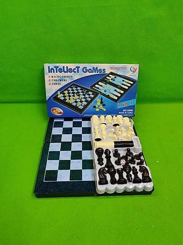 купить шашки: Шахматы шашки и нарды игры 3 в 1 набор♟️ Комплектация товара — 1