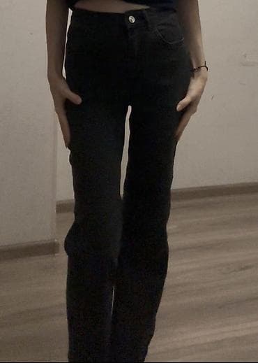 Личные вещи: Черные женские джинсы LSW JEANS - Посадка: высокая - Крой: прямой — 1