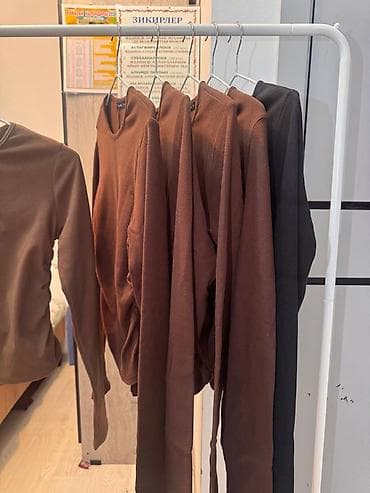 second hand: Лонгслив, цвет - Коричневый, S, M — 1