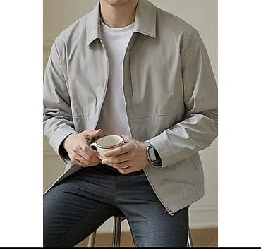 Мужская куртка, M, H&M, Новый, цвет - Серый, Самовывоз