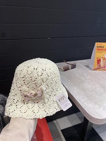 Шляпа, Панама, Лето, Хлопок, Вязаная модель