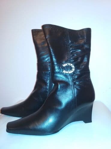 купить сапоги женские зимние кожаные италия: 38-39р., жен., деми сапоги из натуральной кожи, совершенно НОВЫЕ — 1
