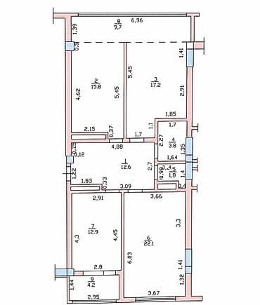 3 комнаты, 100 м², ул. Ахунбаева / Бакаева Элитка, 7 этаж, Евроремонт — 9