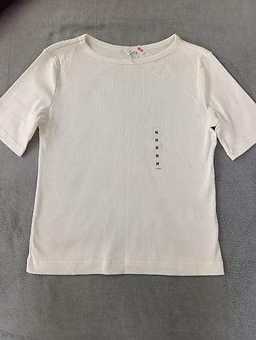 Футболка, Классическая модель, Uniqlo, Хлопок, Новый, M
