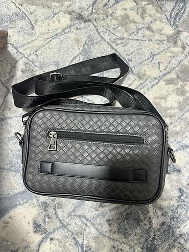 почтальонка мужская: Сумка через плечо, мужская/унисекс, компактная - Материал: гладкая — 2