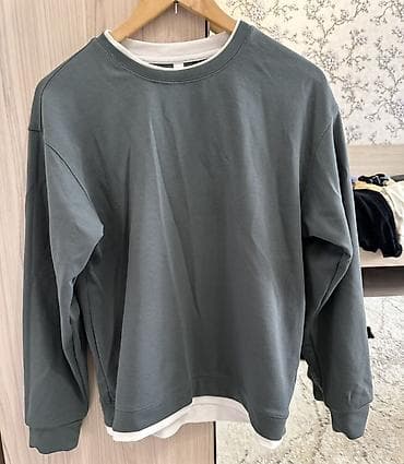 Толстовки: Свитшот мужской с длинным рукавом, свободный крой. Цвет: глубокий — 1