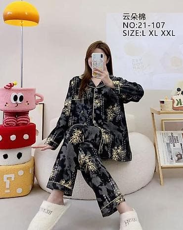 Футболки: Пижама, Хлопок, Китай, На пуговицах, M, L — 8