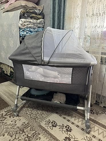 Детская колыбель-люлька на колесиках - Мягкая и вместительная люлька