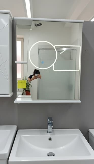 шкаф для ванны: Шкаф для ванной, С зеркалом — 1